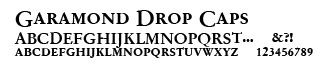 Garamond Drop Caps