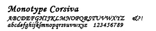 Monotype Corsiva