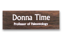 Plastic name tags, template, text only.