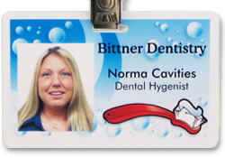 Photo identification badge