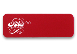 1x3 plastic badge no personalization.