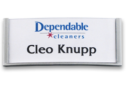Large silver speedy badge with insert