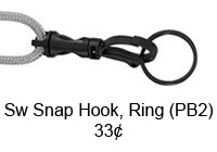 Plastic Swivel Snap Hook w/ Split Ring