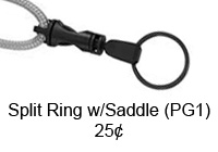 Plastic Split Ring w/ Saddle