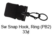 Plastic Swivel Snap Hook w/ Split Ring