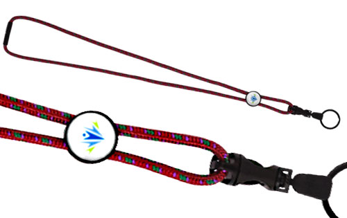 3/16 diameter power cord lanyards with a round custom slider.