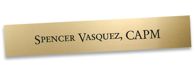 2x12 Plastic nameplate, style E