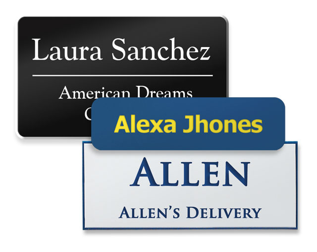 Custom Plastic Name Tags