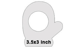 mitten with cutout