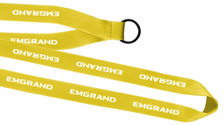 3/4 inch polyester lanyards, EM Grand.