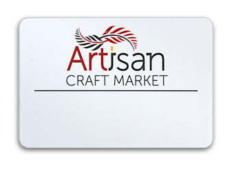 2x3 white dry erase name badge