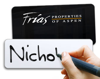 Dry erase name badges