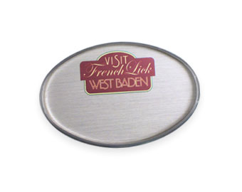 Logo mighty badge, 1.7x2.57 inches