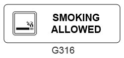 Smoking Allowed sign