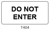 Do Not Enter