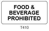 Food & Beverage Prohibited