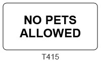 No Pets Allowed