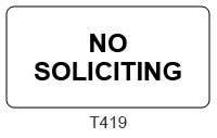 No Soliciting