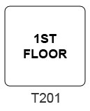 1st Floor sign