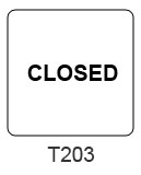 Closed sign