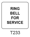 Ring Bell For Service sign